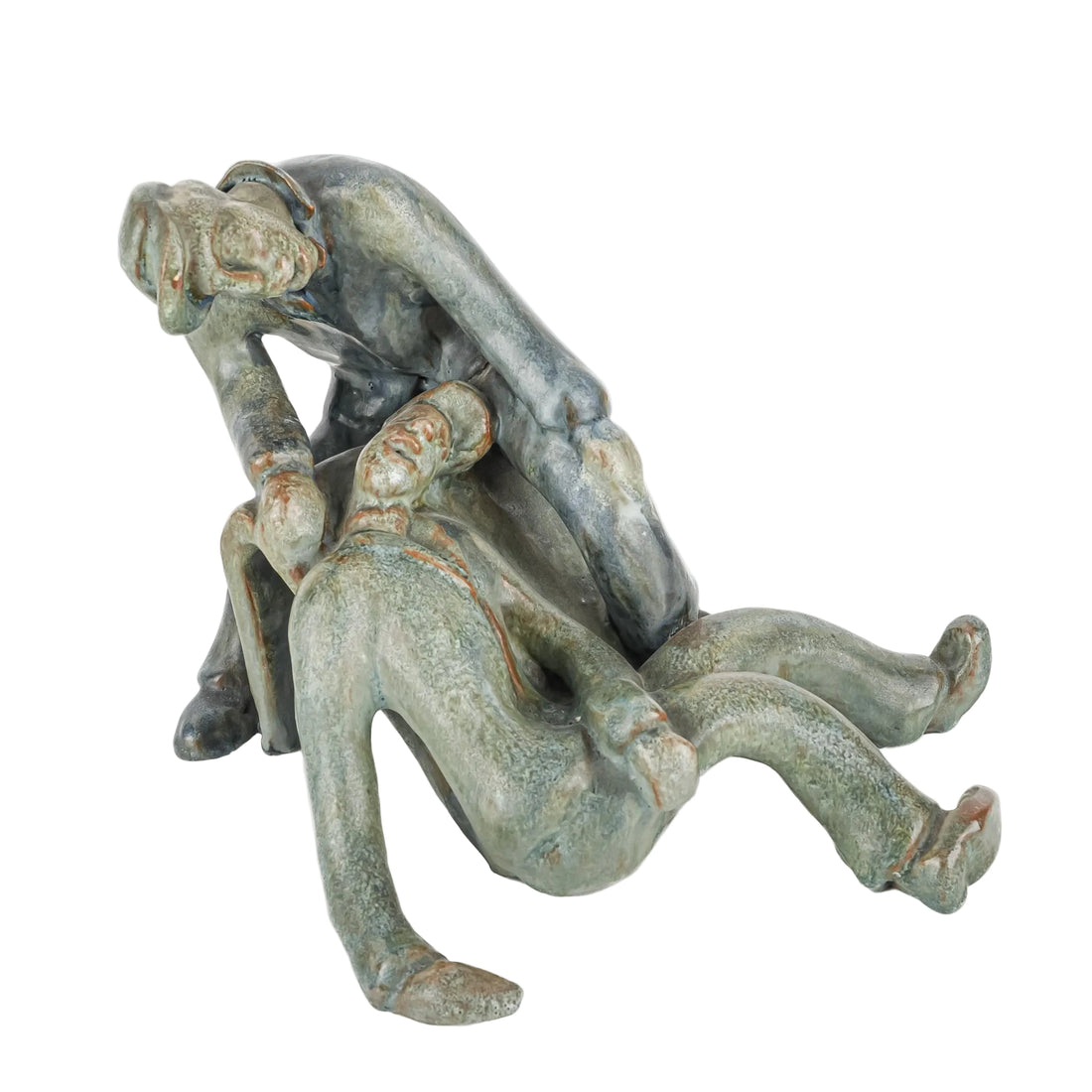 Glazed Ceramic Sculpture - Two Figures