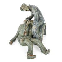 Glazed Ceramic Sculpture - Two Figures