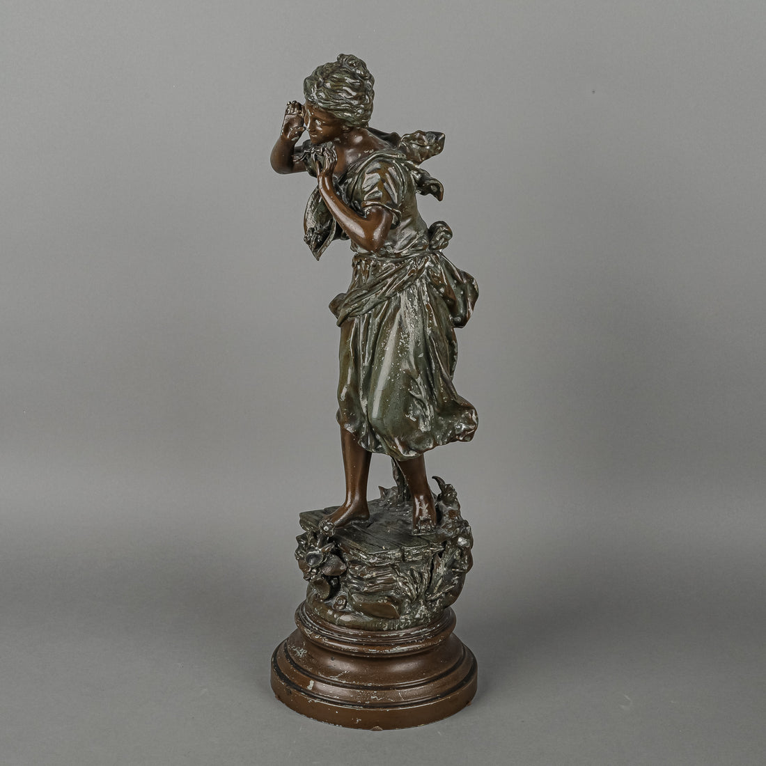 After Ernest Rancoulet (French 19thC) Spelter Figures Set of 2 "Le Signal" and "L'echo"