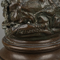 After Ernest Rancoulet (French 19thC) Spelter Figures Set of 2 "Le Signal" and "L'echo"