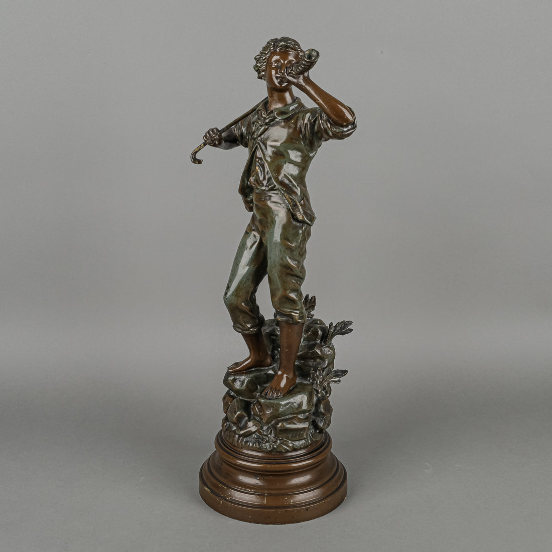 After Ernest Rancoulet (French 19thC) Spelter Figures Set of 2 "Le Signal" and "L'echo"