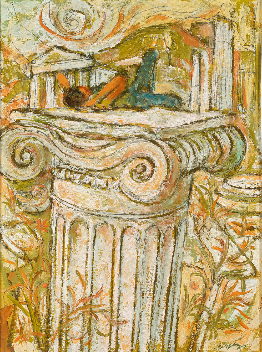 William Winter (Canadian 1909-1996) "The Column - Delphi"