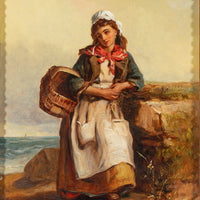 Thomas Kent Pelham (British 1831-1907) Young Lady With Basket