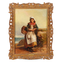 Thomas Kent Pelham (British 1831-1907) Young Lady With Basket