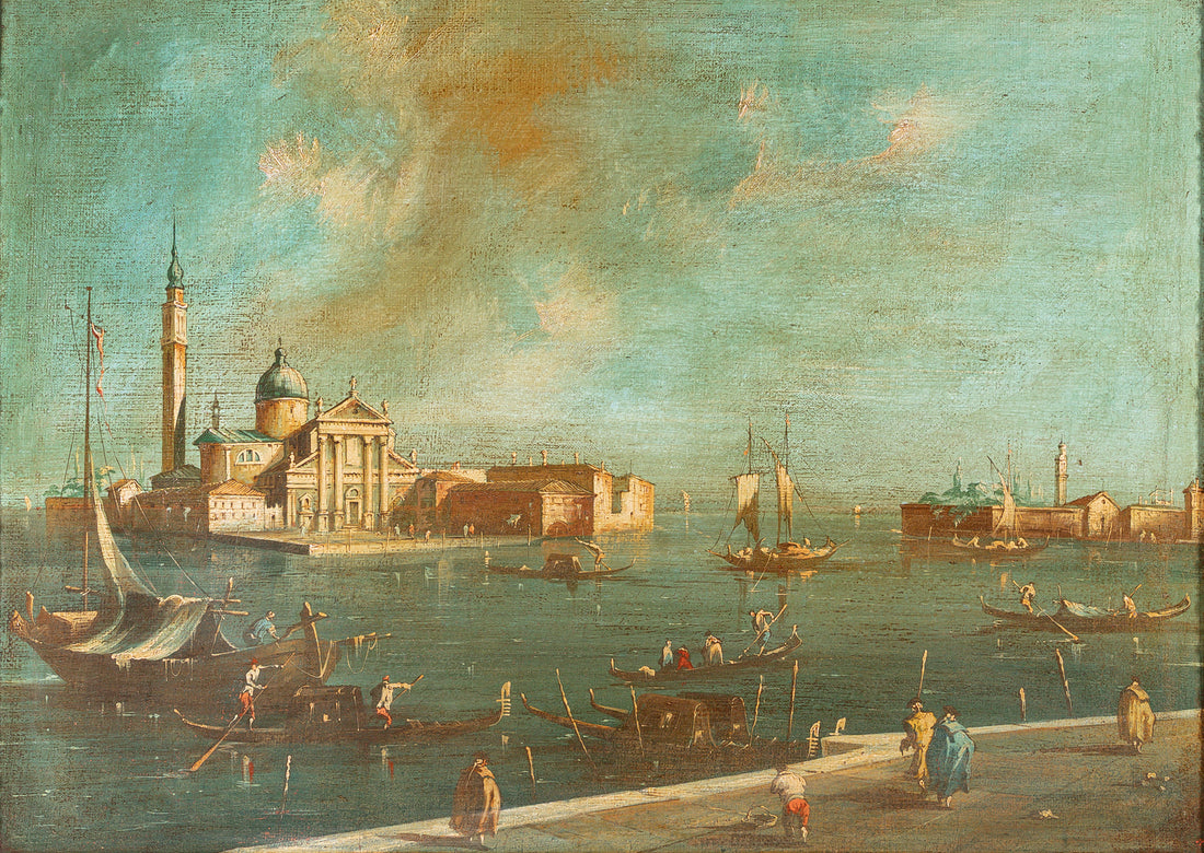 After Francesco Guardi (Italian 1712-1793) Venice - View of Church of San Giorgio Maggiore