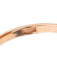 14K Yellow Gold Oval Amber Cabochon Ring