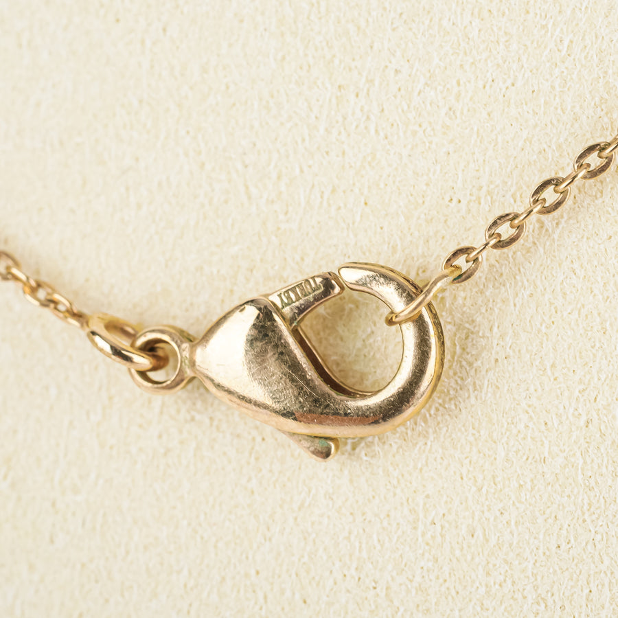 14K Yellow Gold Carnelian Station Necklace