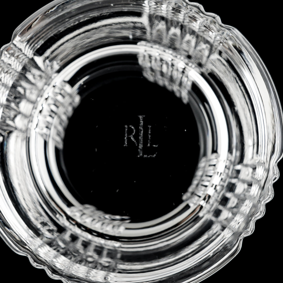RALPH LAUREN Glen Plaid Crystal Highball Tumblers Set of 2