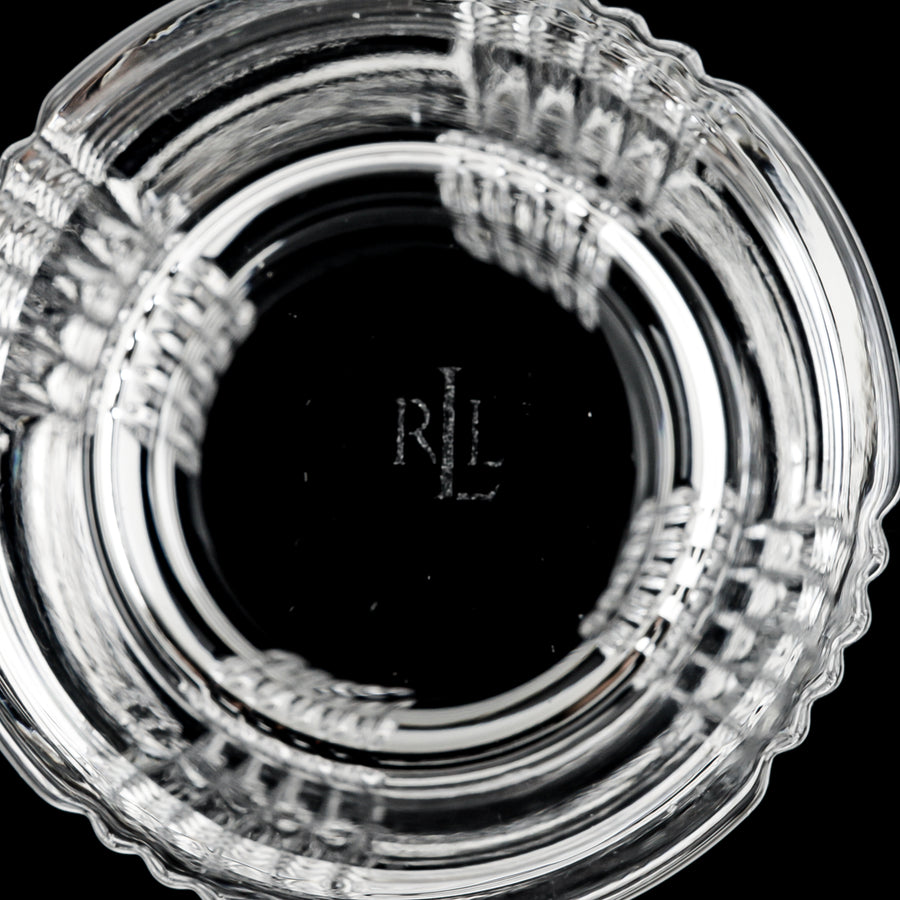 RALPH LAUREN Glen Plaid Crystal Highball Tumblers Set of 2