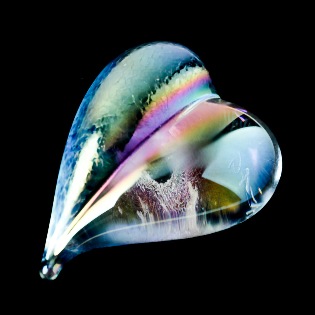 ROBERT HELD Art Glass Heart Paperweight