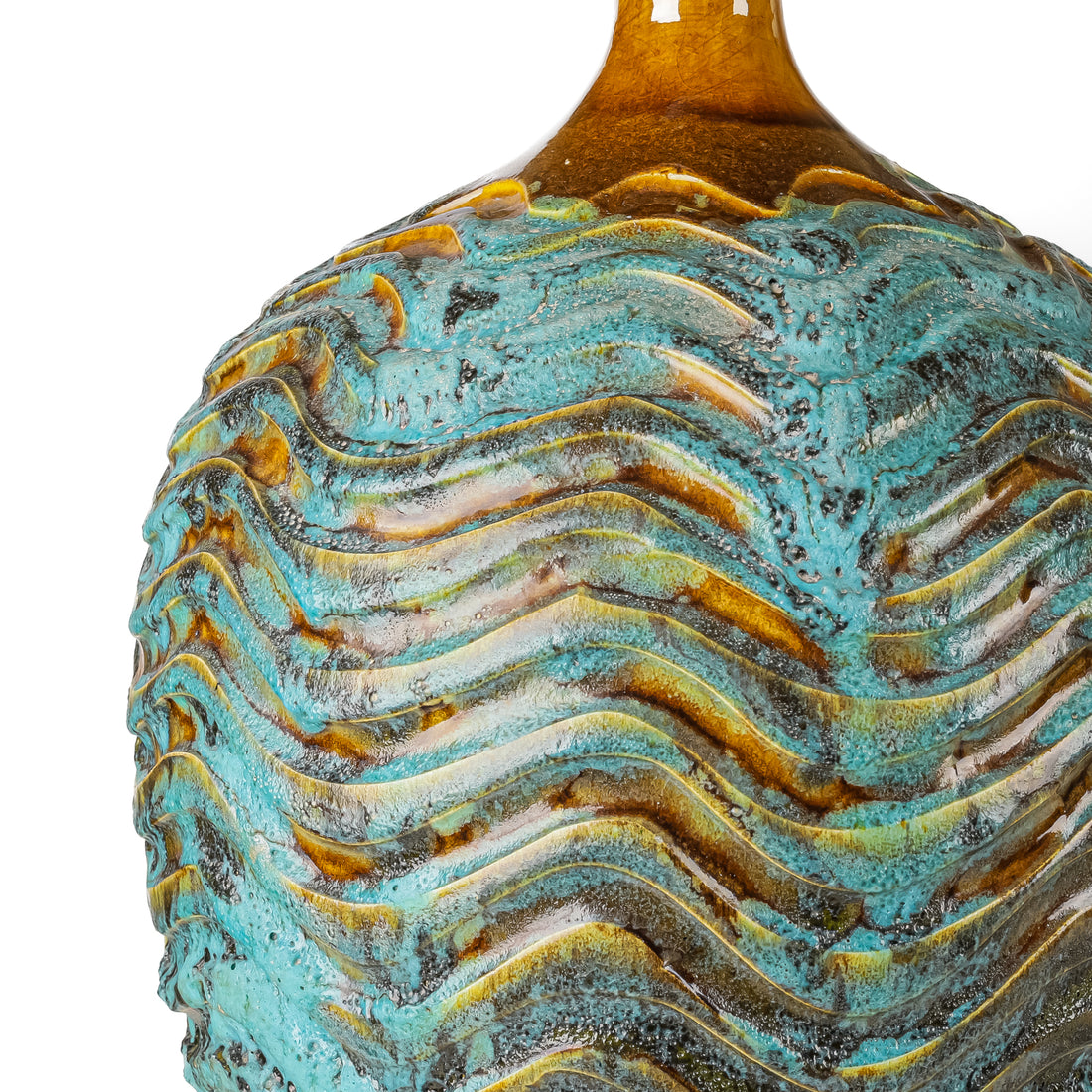 Vintage Large Ceramic Lava Lamps with Shades Set of 2