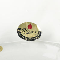 MOSER Crystal Oval Bowl wth Gold Band