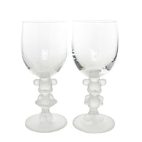 WALT DISNEY CO Mickey & Minnie Frosted Stem Glasses Set of 2