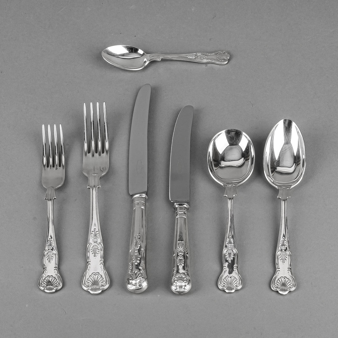 ARTHUR PRICE Arden - Kings Silver Plate Flatware 6 Place Settings Plus Extras