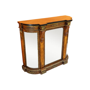 Vintage Louis Style Console with Mirrored Doors
