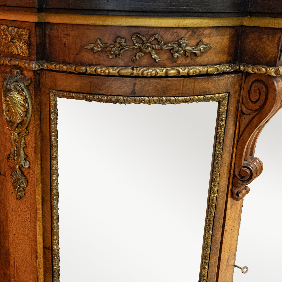 Vintage Louis Style Console with Mirrored Doors