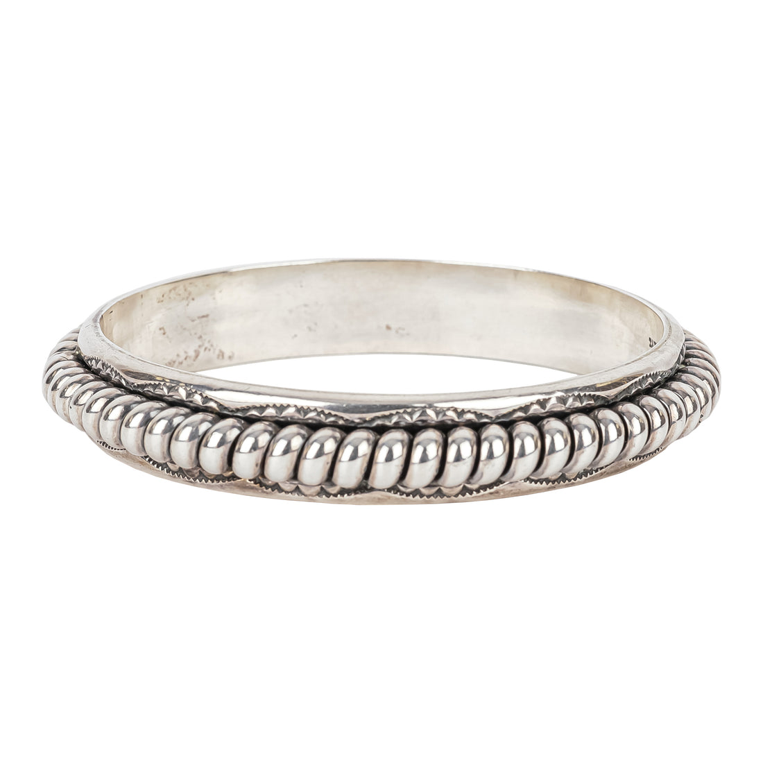 TAHE Navajo Sterling Bangle