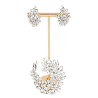 SHERMAN Brooch & Clips Set - Clear Rhinestone