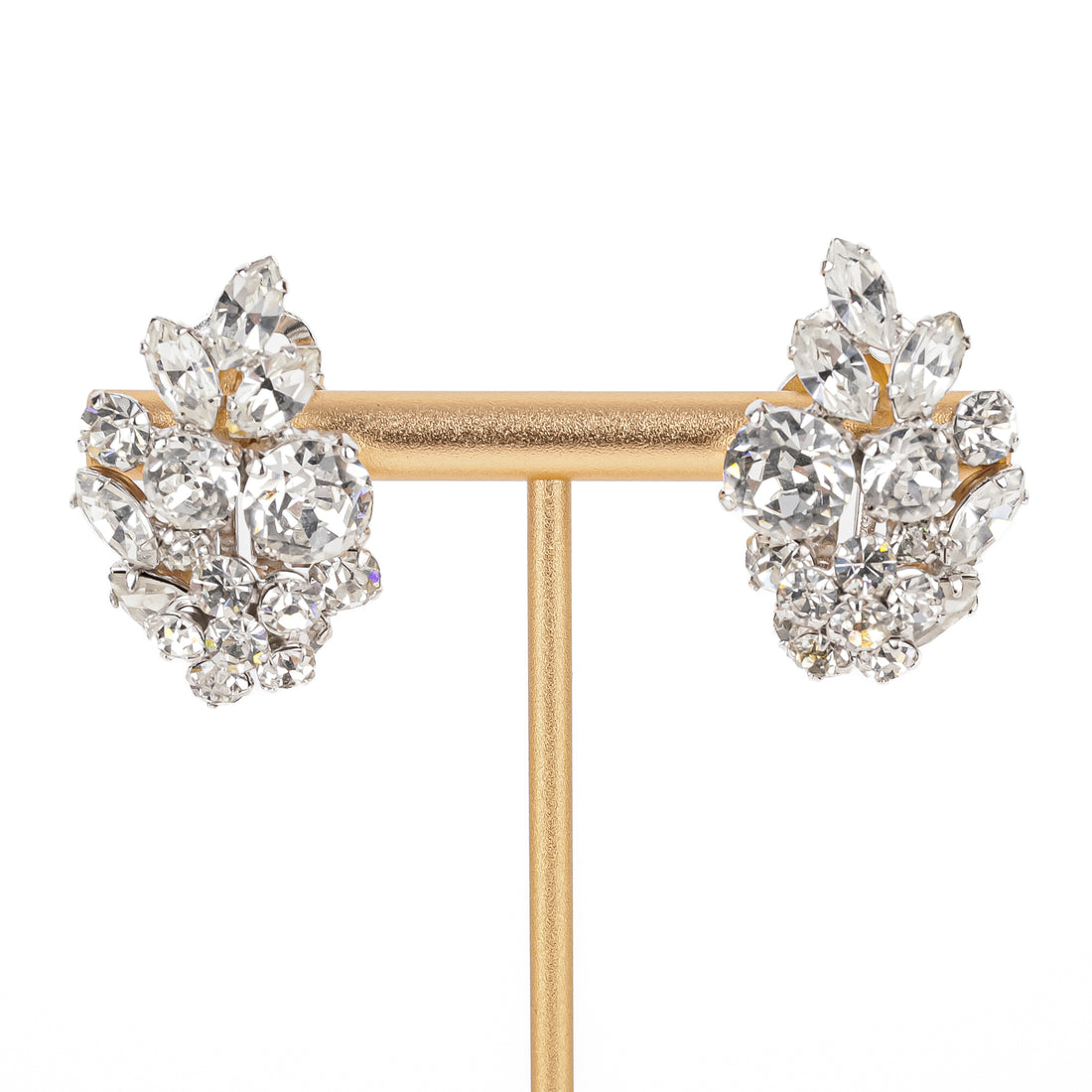 SHERMAN Brooch & Clips Set - Clear Rhinestone