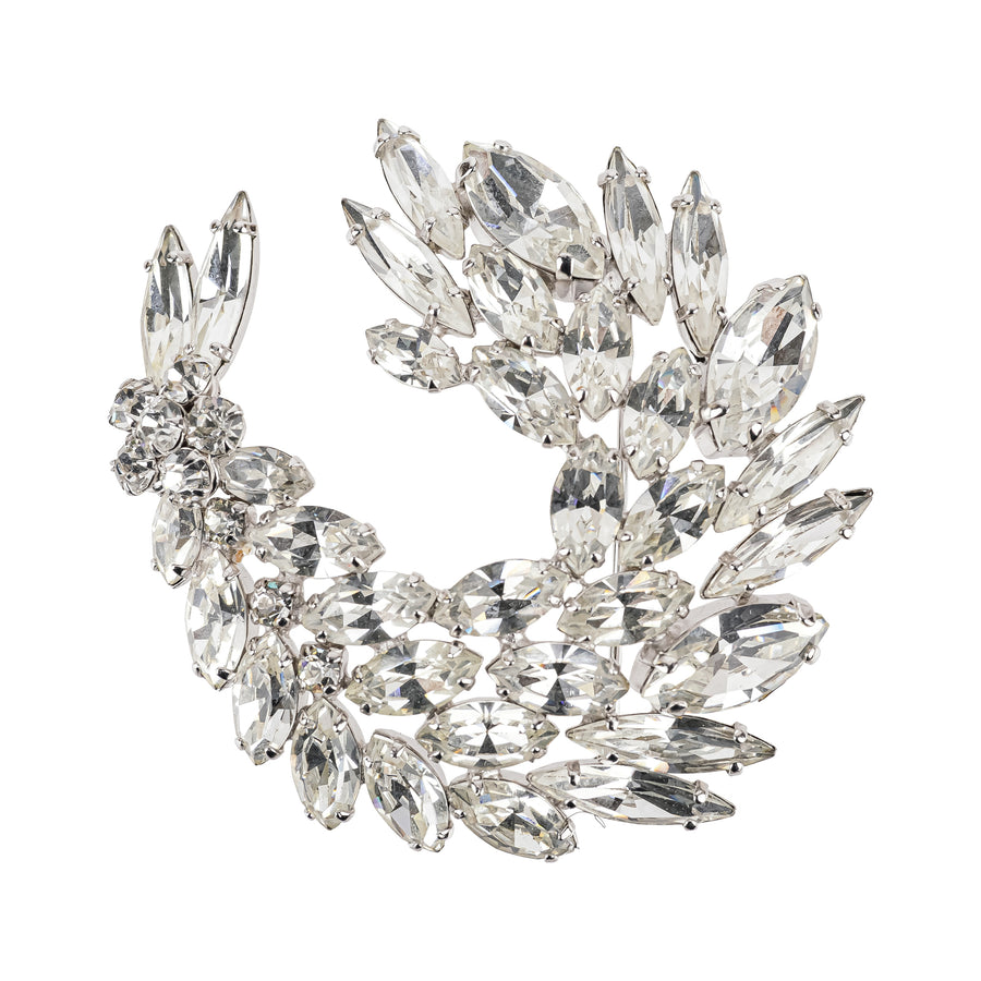 SHERMAN Brooch & Clips Set - Clear Rhinestone