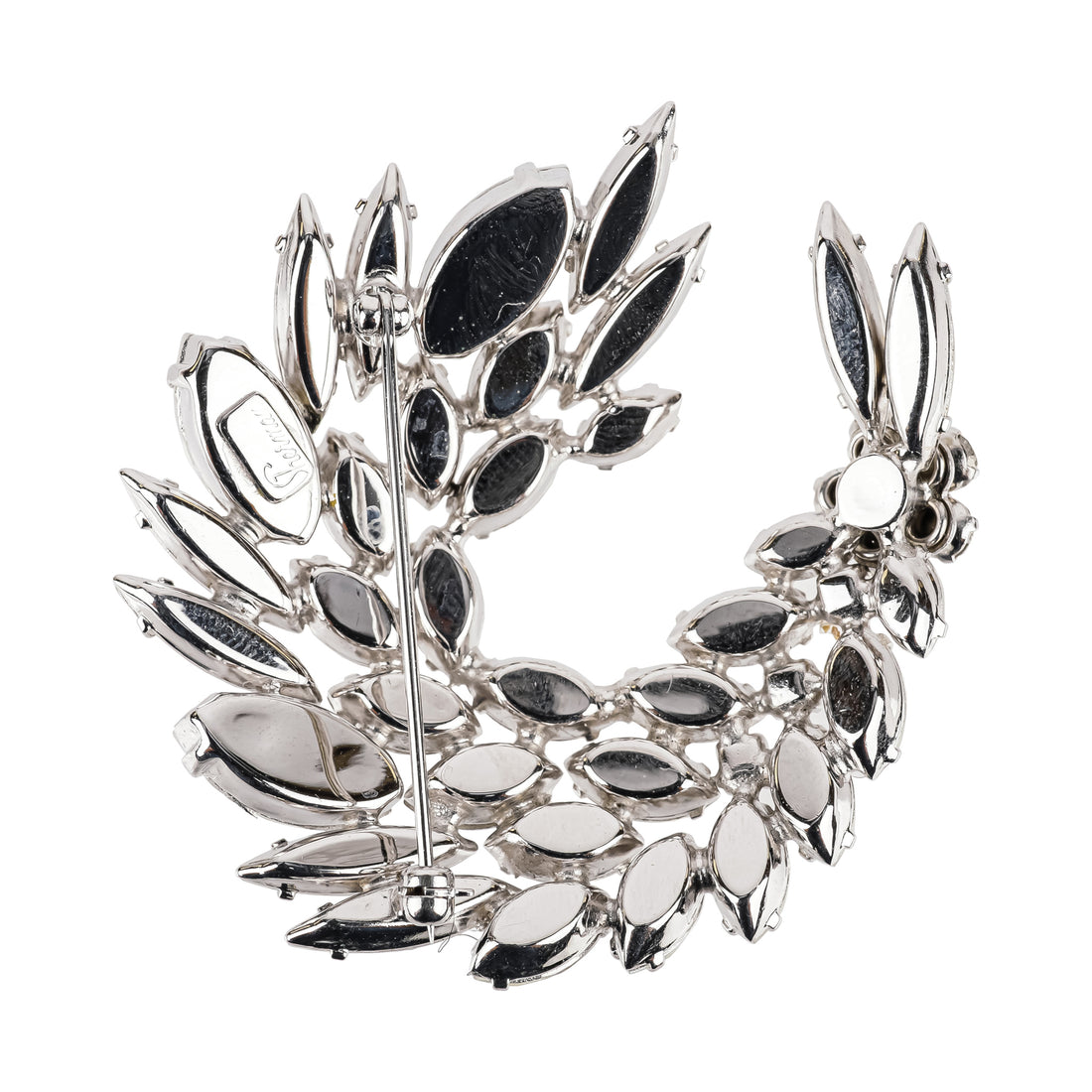 SHERMAN Brooch & Clips Set - Clear Rhinestone