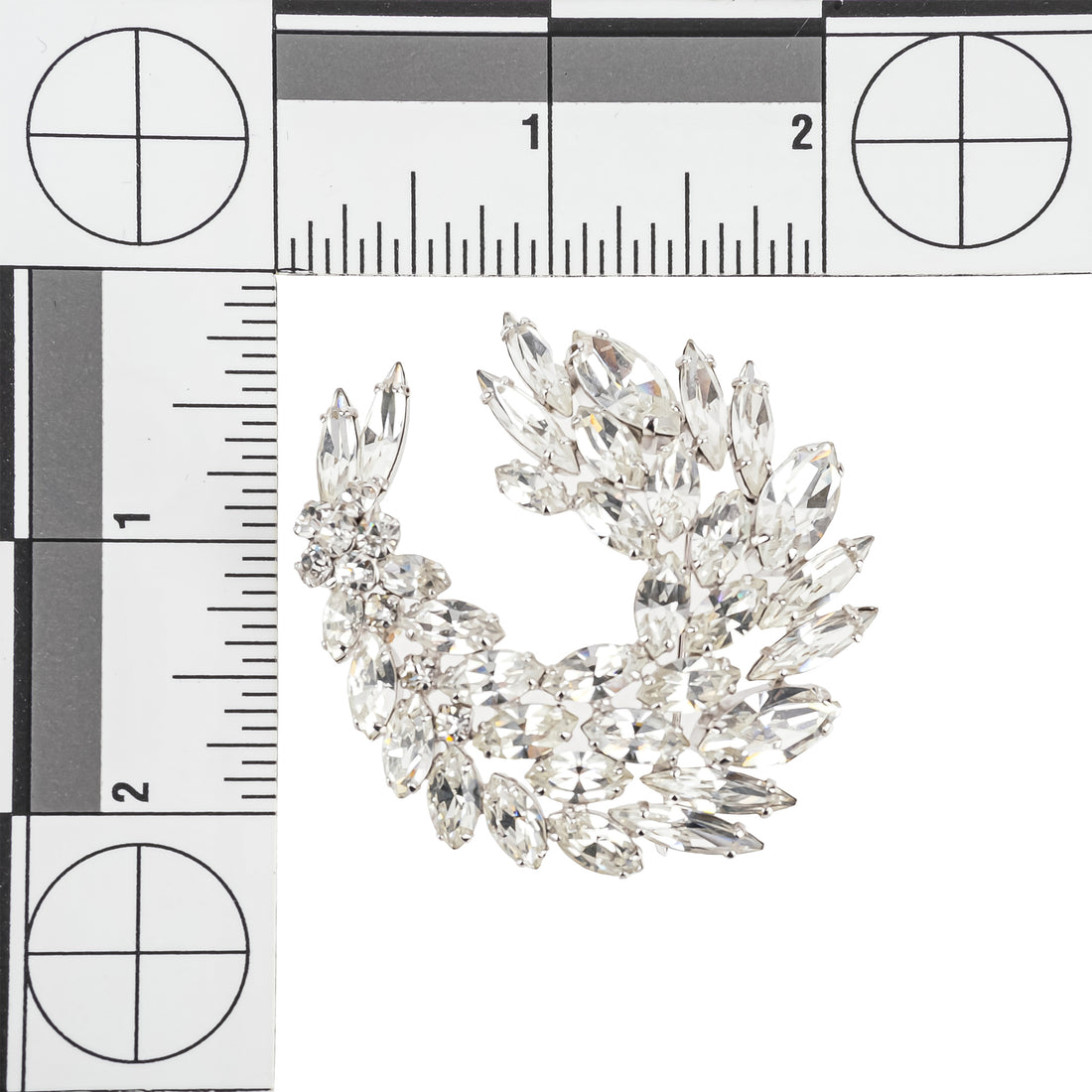 SHERMAN Brooch & Clips Set - Clear Rhinestone