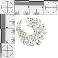 SHERMAN Brooch & Clips Set - Clear Rhinestone