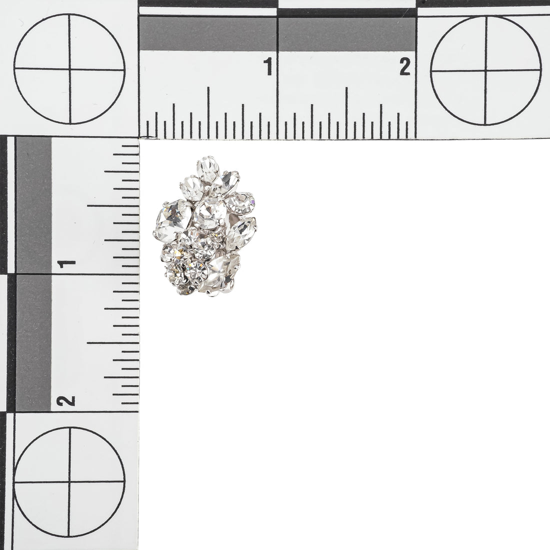 SHERMAN Brooch & Clips Set - Clear Rhinestone