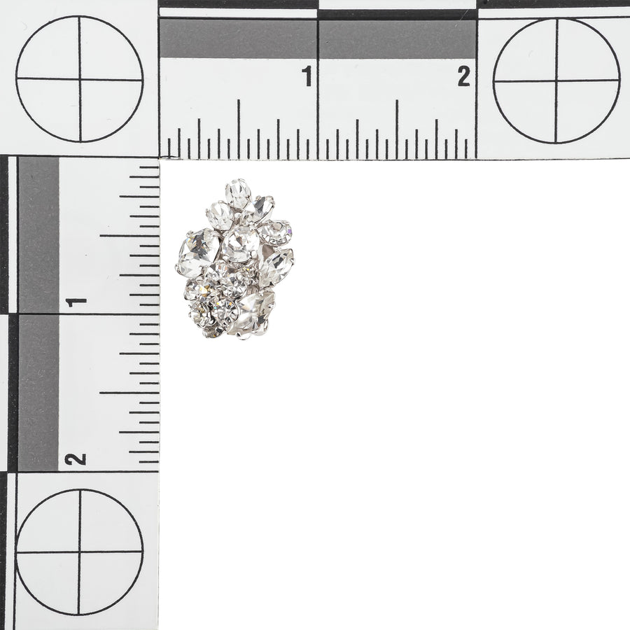 SHERMAN Brooch & Clips Set - Clear Rhinestone