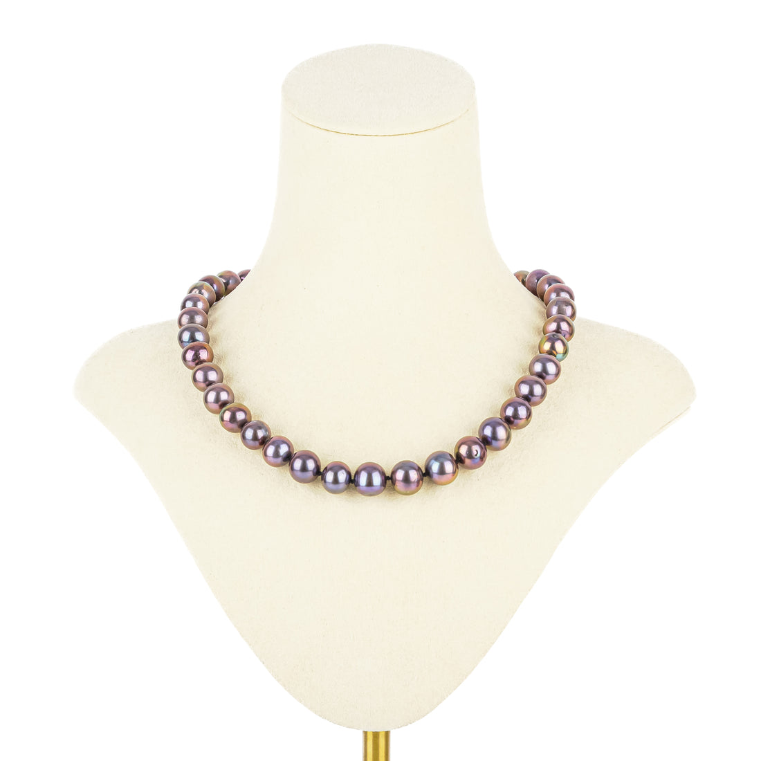 14K Yellow Gold Black Freshwater Pearl Necklace