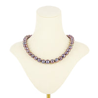 14K Yellow Gold Black Freshwater Pearl Necklace