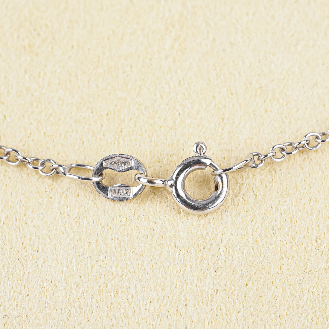 14K White Gold Early Cut Diamond Cluster Pendant Necklace