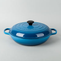 LE CREUSET Enamel Cast Iron Covererd Braiser 32cm Blue