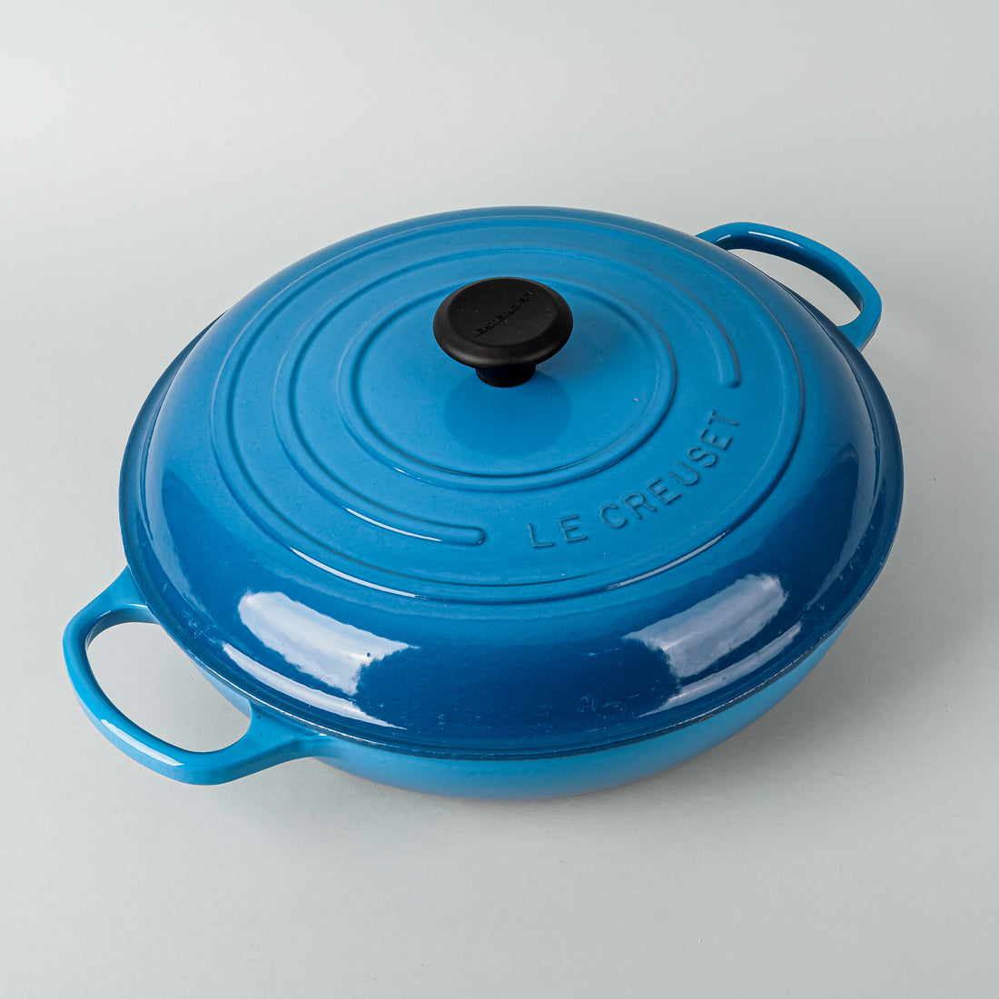 LE CREUSET Enamel Cast Iron Covererd Braiser 32cm Blue