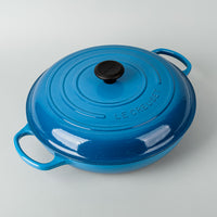 LE CREUSET Enamel Cast Iron Covererd Braiser 32cm Blue