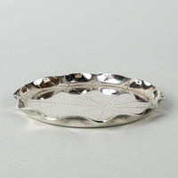 CHRISTOFLE Coupelle Feuille/Nasturium Leaf Silverplate Dish