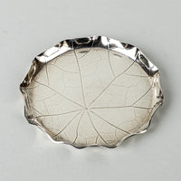 CHRISTOFLE Coupelle Feuille/Nasturium Leaf Silverplate Dish
