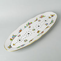 HEREND Queen Victoria Fish Dish With Drainer 144 - 2 Pieces