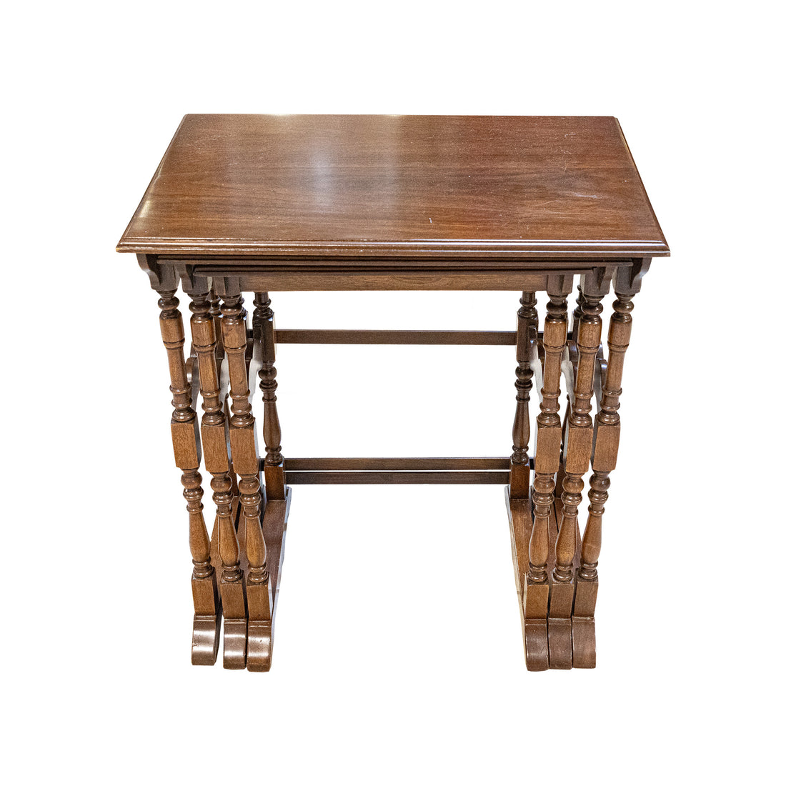 Vintage Cherry Nesting Tables - 3 Pieces