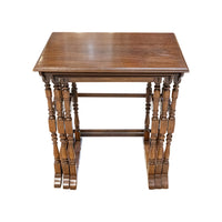 Vintage Cherry Nesting Tables - 3 Pieces