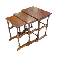 Vintage Cherry Nesting Tables - 3 Pieces