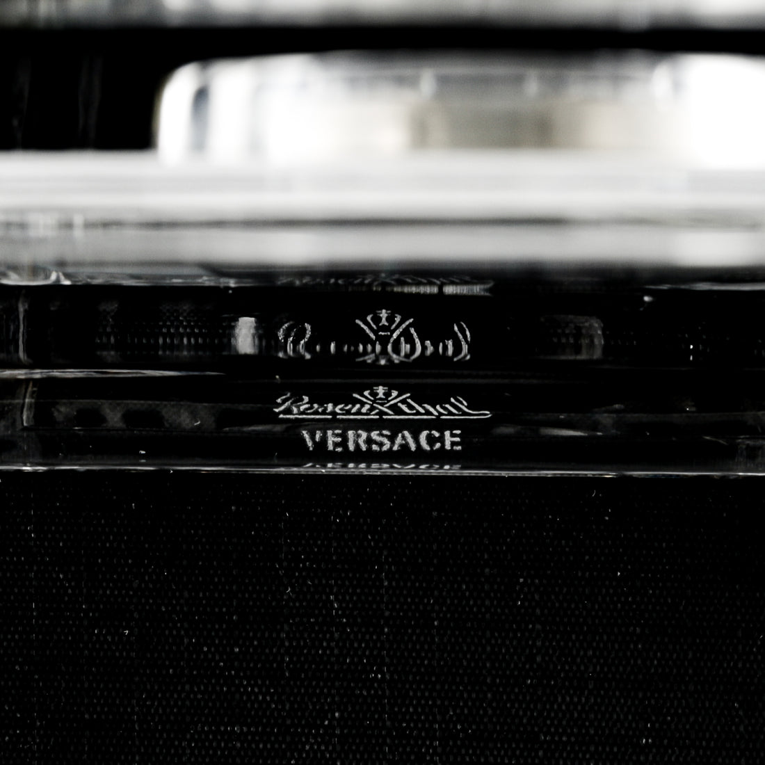 ROSENTHAL VERSACE Treasury Crystal Chimney Clock 20665