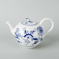 MEISSEN Blue Onion Teapot With Rose Knob Lid