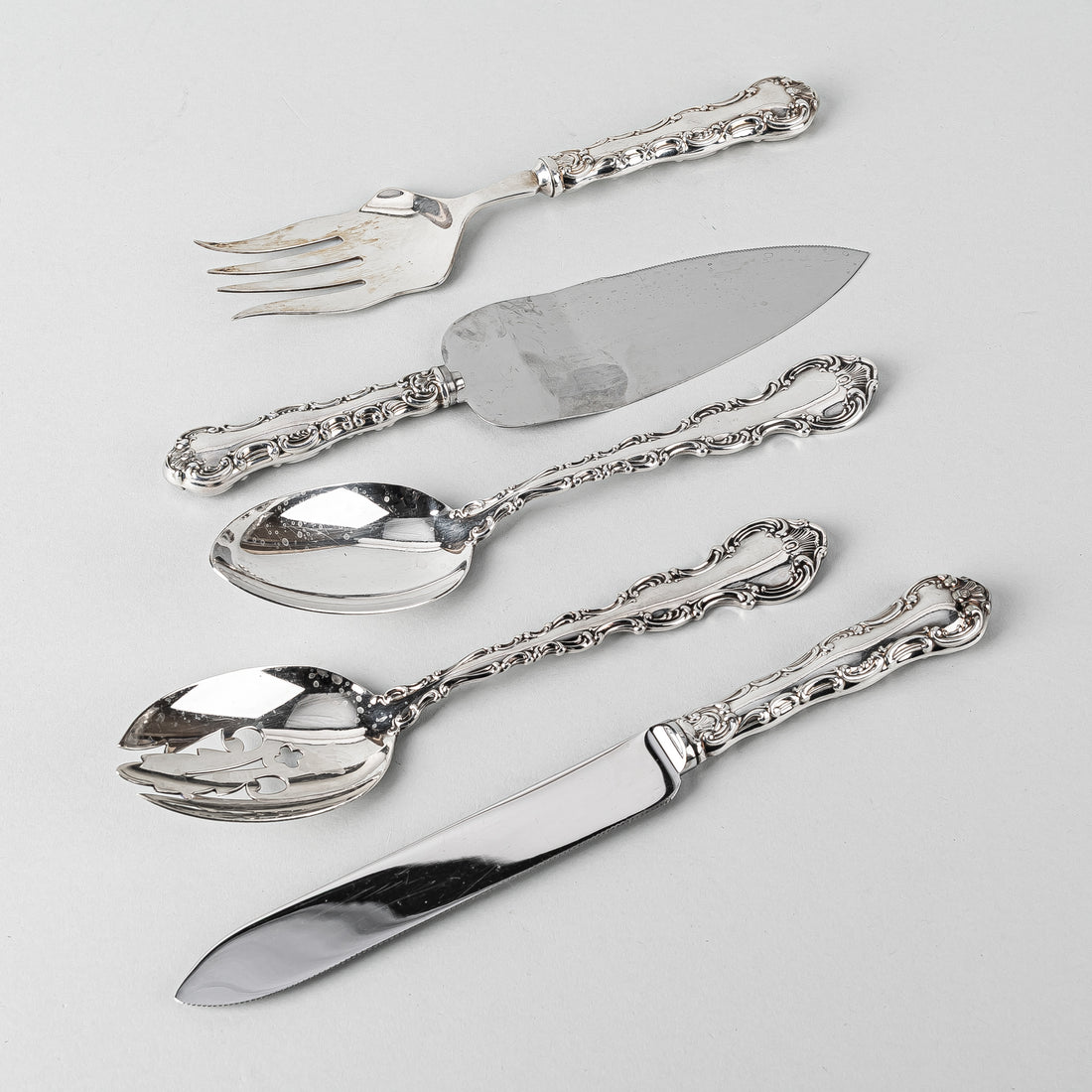 BIRKS Regency Plate Louis De France Silverplate Flatware Set 97 Pieces