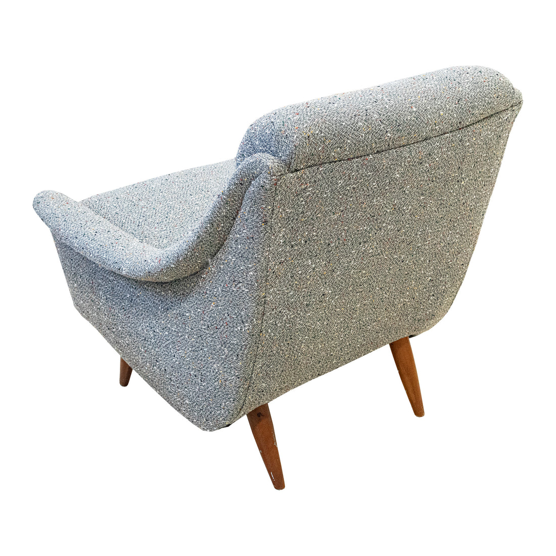 Vintage MCM Style Arm Chair Grey Upholstery