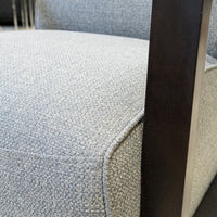 PAIR Modern Arm Chairs w/Grey Upholstery