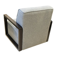 PAIR Modern Arm Chairs w/Grey Upholstery