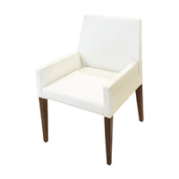 BERNHARDT Forum Ivory Leather Chairs Set 0f 6