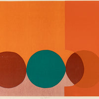 Unknown Artist  "Six Ball" MCM Silkscreen Print on Paper