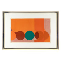 Unknown Artist  "Six Ball" MCM Silkscreen Print on Paper